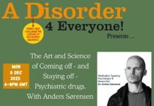 Dec 8th: Coming off (and staying off) psychiatric drugs with Anders Sorensen
