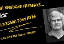 New date Jan 20th: An Audience with an Ally – Professor John Read